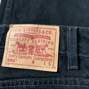 Levi 550 Black Denim